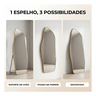 Espelho Grande Corpo Inteiro com Moldura Metal Orgânico Decorativo 170x70cm Luxo - 6