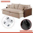 Ver imagem 6 de Sofá 2 Lugares Retrátil 194cm Pés em Madeira Maciça Hamburgo  