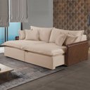 Ver imagem 1 de Sofá 2 Lugares Retrátil 194cm Pés em Madeira Maciça Hamburgo  