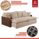 Ver imagem 3 de Sofá 2 Lugares Retrátil 194cm Pés em Madeira Maciça Hamburgo  