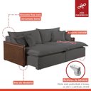 Ver imagem 2 de Sofá 2 Lugares Retrátil 194cm Pés em Madeira Maciça Hamburgo 