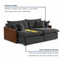 Ver imagem 5 de Sofá Retrátil 2 Lugares 194cm Pillow Top e Pés em Madeira Maciça Hamburgo