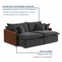 Ver imagem 4 de Sofá Retrátil 2 Lugares 194cm Pillow Top e Pés em Madeira Maciça Hamburgo