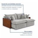 Ver imagem 5 de Sofá Retrátil 2 Lugares 214cm Pillow Top e Pés em Madeira Maciça Hamburgo