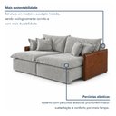 Ver imagem 6 de Sofá Retrátil 2 Lugares 214cm Pillow Top e Pés em Madeira Maciça Hamburgo