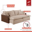 Ver imagem 2 de Sofá 2 Lugares Retrátil 214cm Pés em Madeira Maciça Hamburgo  