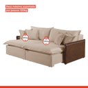 Ver mais imagens de Sofá 2 Lugares Retrátil 214cm Pés em Madeira Maciça Hamburgo  