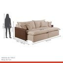 Ver imagem 7 de Sofá 2 Lugares Retrátil 214cm Pés em Madeira Maciça Hamburgo  