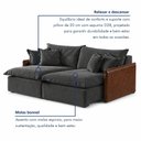 Ver imagem 7 de Sofá Retrátil 2 Lugares 214cm Pillow Top e Pés em Madeira Maciça Hamburgo