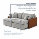 Ver imagem 7 de Sofá Retrátil 2 Lugares 254cm Pillow Top e Pés em Madeira Maciça Hamburgo