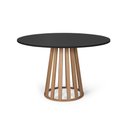 Ver imagem 3 de Kit Mesa de Jantar Redonda 120cm Gabi Preto/jade com 4 Cadeiras Garbo Cinza Claro