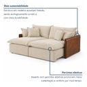 Ver imagem 7 de Sofá Retrátil 2 Lugares 254cm Pillow Top e Pés em Madeira Maciça Hamburgo 