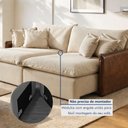 Ver imagem 5 de Sofá Retrátil 2 Lugares 254cm Pillow Top e Pés em Madeira Maciça Hamburgo