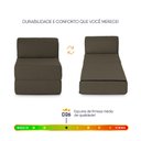 Ver imagem 5 de Poltrona Cama Adele 0,66m Linho Rústico Marrom Dobrável - King House