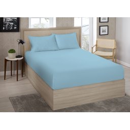 Lencol Casal (138) Avulso Liso Sortido C/ Elastico 70% Algodao 30% Poliester - Estamparia:amarelo - 16