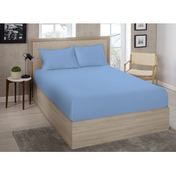 Lencol Casal (138) Avulso Liso Sortido C/ Elastico 70% Algodao 30% Poliester - Estamparia:amarelo - 15