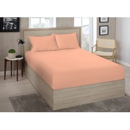 Lencol Casal (138) Avulso Liso Sortido C/ Elastico 70% Algodao 30% Poliester - Estamparia:amarelo - 5