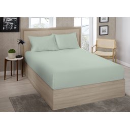 Lencol Casal (138) Avulso Liso Sortido C/ Elastico 70% Algodao 30% Poliester - Estamparia:amarelo - 10