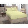 Lencol Casal (138) Avulso Liso Sortido C/ Elastico 70% Algodao 30% Poliester - Estamparia:amarelo - 13