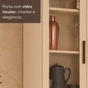 Ver imagem 2 de Paneleiro Armário de Cozinha com Vidro 2 Portas 36cm Suspenso Milano Multimóveis MP3429 Vanilla/