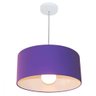 Lustre Pendente Cilíndrico 4052 50x21cm Roxo Bivolt - 1
