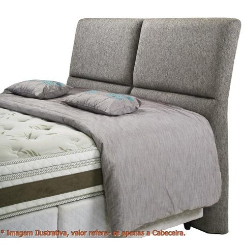 Cabeceira Super Confort Zevi Cinza Casal 1,60cm - 49421