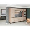 Cozinha Modulada Completa Catharina 7 Peças em MDF Amadeirado Nude - 9