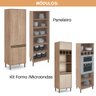 Cozinha Modulada Completa Catharina 7 Peças em MDF Amadeirado Nude - 4