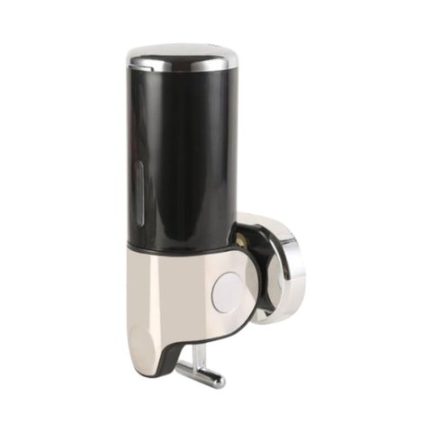 Suporte Dispenser de Sabonete Líquido Shampoo Álcool Gel 24cm - Preto