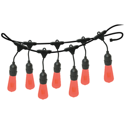 Varal de Luzes 30m Bivolt com 30 Lâmpadas Vermelho 127v Foxlux - 1