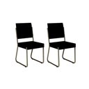 Ver imagem 1 de Cadeira Sala de Jantar 1736 Aço Kit 2 Uni Preto - Carraro