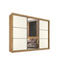 Ver imagem 3 de Guarda Roupa Casal com Espelho 3 Portas 6 Gavetas Braga Móveis Europa