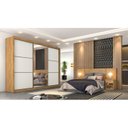 Ver imagem 1 de Guarda Roupa Casal com Espelho 3 Portas 6 Gavetas Braga Móveis Europa