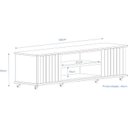 Ver imagem 3 de Rack Bancada para TV até 60 Polegadas 2 Portas 2 Nichos Belize Permóbili