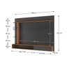 Painel para Tv 60" 1 Porta 1 Nicho Grafite/nogal - Hecol - 4