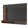 Painel para Tv 60" 1 Porta 1 Nicho Grafite/nogal - Hecol - 3