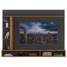 Painel para Tv 60" 1 Porta 1 Nicho Grafite/nogal - Hecol - 5