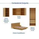 Ver imagem 7 de Guarda Roupa Planejado de Canto 9 Portas e 6 Peças Samambaia CabeCasa MadeiraOriginals Marrom