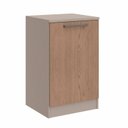 Ver imagem 1 de Cômoda Módulo Inferior 1 Porta Requinte 100% MDF Cinza/Duna Line/Macadâmia