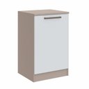Ver imagem 1 de Cômoda Módulo Inferior 1 Porta Requinte 100% MDF Cinza/Duna Line/Branco