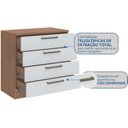 Ver imagem 3 de Cômoda Módulo Inferior 4 Gavetas Requinte+ 100% MDF Marrom/Macadâmia/Branco Line