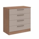 Ver imagem 2 de Cômoda Módulo Inferior 4 Gavetas Requinte+ 100% MDF Marrom/Macadâmia/Duna Line