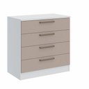 Ver imagem 2 de Cômoda Módulo Inferior 4 Gavetas Requinte+ 100% MDF Branco/Duna