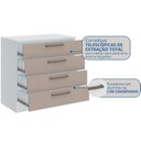 Ver imagem 4 de Cômoda Módulo Inferior 4 Gavetas Requinte+ 100% MDF Branco/Duna