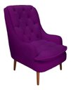 Ver imagem 1 de Poltrona Decorativa Lille Veludo Roxo - Dominic Decor Dominci Decor