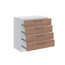 Ver imagem 3 de Cômoda Módulo Inferior 4 Gavetas Requinte+ 100% MDF Branco/Macadâmia