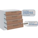 Ver imagem 4 de Cômoda Módulo Inferior 4 Gavetas Requinte+ 100% MDF Branco/Macadâmia