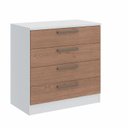 Ver imagem 2 de Cômoda Módulo Inferior 4 Gavetas Requinte+ 100% MDF Branco/Macadâmia