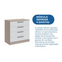 Ver imagem 7 de Cômoda Módulo Inferior 4 Gavetas Requinte+ 100% MDF