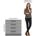 Ver imagem 2 de Cômoda Módulo Inferior 4 Gavetas Requinte+ 100% MDF